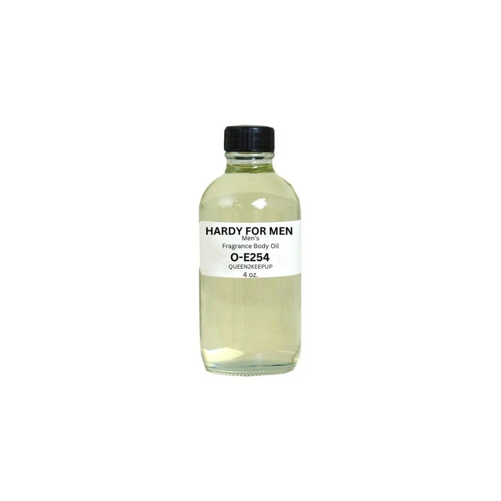 Hardy For Men Aroma Inspired Fragrance Body Oil 4 oz. Glass Bottle